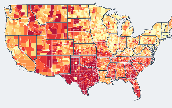 Map Explorer — county choropleth map